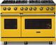 Viking® 5 Series 48" Daffodil Pro Style Gas (LP) Range with Brushed Brass Trim-3