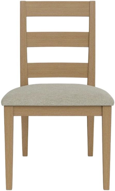 Riverside Furniture Davie Beige/Pale Oak Upholstered Seat Side Chair-1