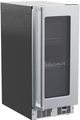 Marvel 15" 39 lb. Stainless Steel Frame Glass Professional Clear Ice Maker-0