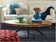 Moe's Home Collection Parq Amber Oval Coffee Table with Black Metal Base-4