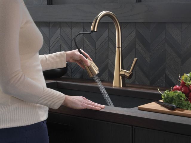 Delta Lenta® Champagne Bronze Single Handle Kitchen Faucet-3