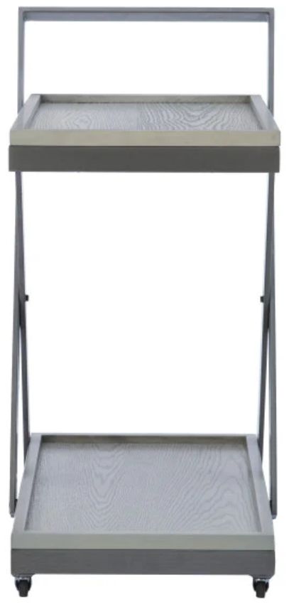 Powell® Ember Pebble Gray Bar Cart-4