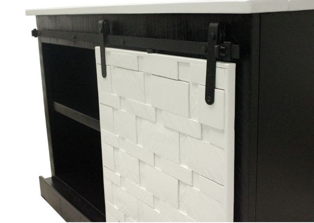 American Heartland Manufacturing Rustic 47" Two-Tone Mosaic TV Stand-3