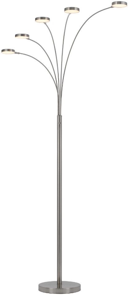 Cal® Lighting & Accessories Malibu Brushed Steel Floor Lamp-1