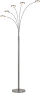Cal® Lighting & Accessories Malibu Brushed Steel Floor Lamp-1