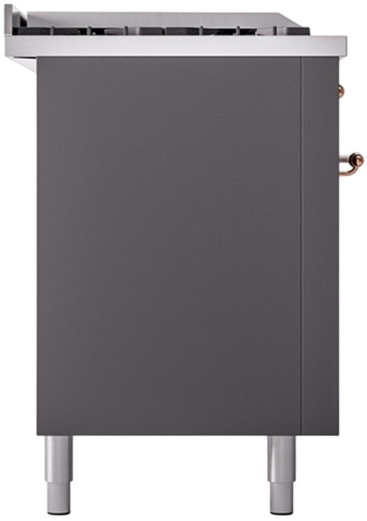 Ilve® Nostalgie II Series 60" Graphite Matte Pro Style Dual Fuel Range-3