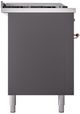 Ilve® Nostalgie II Series 60" Graphite Matte Pro Style Dual Fuel Range-3