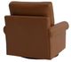Bassett® Furniture Customizable Benchmade Premier Leather Panel Arm Swivel Chair-3