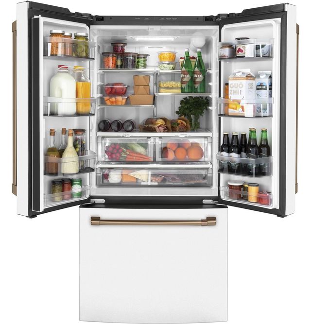 Café™ 33 in. 18.6 Cu. Ft. Matte White Counter-Depth French-Door Refrigerator-6