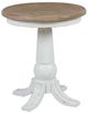 Liberty Furniture Turnberry Park Toasted Oat Round End Table with Washed White Base-0