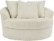Signature Design by Ashley® Lindyn Ivory Oversized Swivel Accent Chair-2