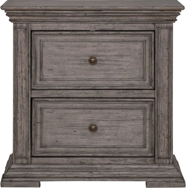 Liberty Furniture Graystone Nightstand with Charging Station-2