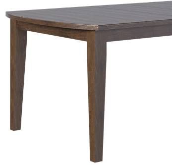 Country View Woodworking Customizable Bakersfield Elm Top 38" Dining Table with 2-Leaves and Brown Maple Base-1