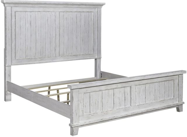 Liberty Furniture River Place 3-Piece Riverstone White/Tobacco King Bedroom Set-2