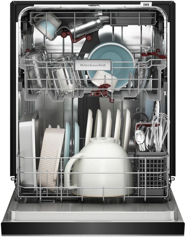 KitchenAid® 24" Black Ore 360° Max Jets™ Third Rack Front Control Built-In Dishwasher with ProDry™ System-3
