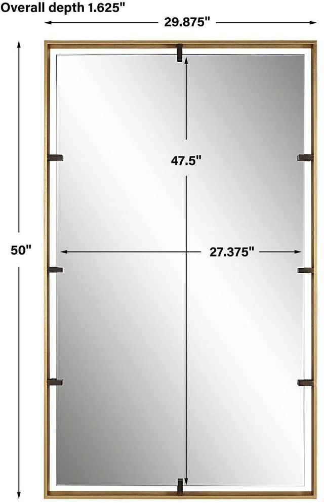 Uttermost® Egon Warm Gold Wall Mirror-3