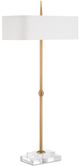 Currey & Company Caldwell Antique Brass/Off-White Table Lamp-1