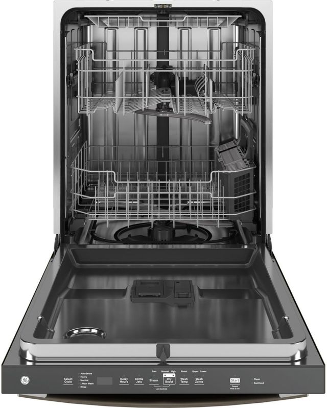 GE® ENERGY STAR® 24" Fingerprint Resistant Slate Top Control Built In Dishwasher with Sanitize Cycle-2