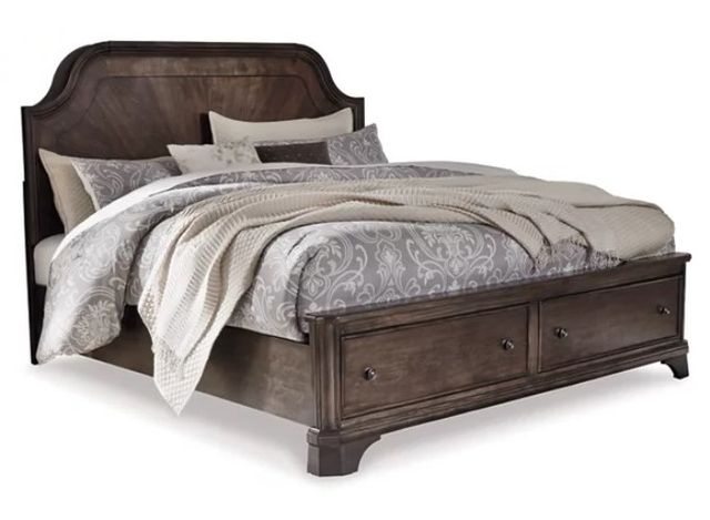 Signature Design by Ashley® Adinton 3-Piece Brown California King Panel Storage Bed Set-1