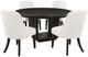 Coaster® Leandro 5-Piece Burnished Black/Cream Round Dining Table Set-0