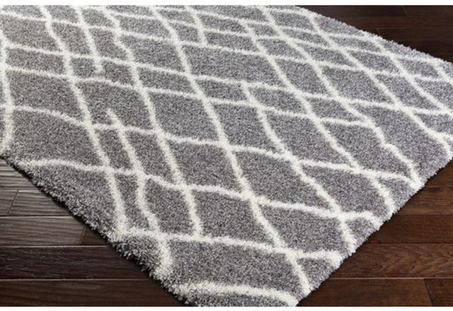 Surya Cloudy Shag Gray 7'x10' Area Rug-1