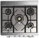 Ilve® Majestic III 30" Graphite Matte Pro Style Dual Natural Gas Fuel Range with 5 Black Brass Burners and Chrome Trim-4
