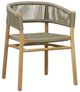 Dovetail Furniture Bettina Natural/Taupe Synthetic Material/Wood Outdoor Dining Chair-0