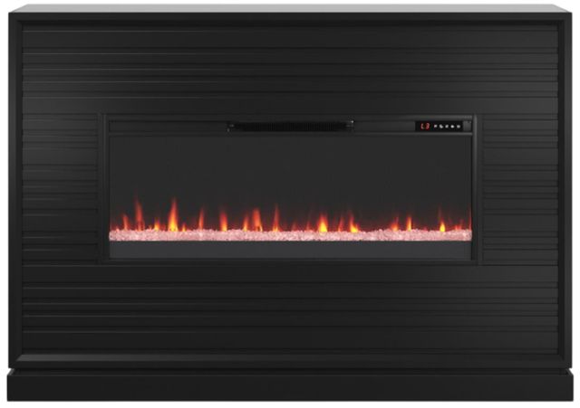 Legends Home Real Cozy Malibu Seal Skin Black Fireplace Mantel-3
