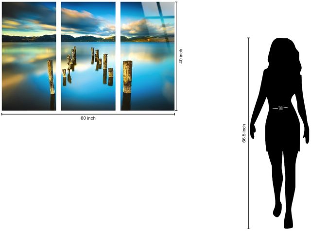 Classy Living Vibrant Serene Reflection Wall Art-2