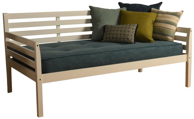 Kodiak Furniture Boho Linen Aqua/White Twin Daybed with Mattress-0