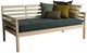 Kodiak Furniture Boho Linen Aqua/White Twin Daybed with Mattress-0