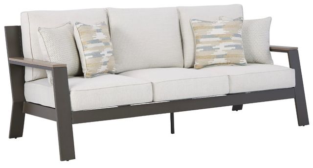 Signature Design by Ashley® Tropicava 2-Piece Taupe/White Outdoor Conversation Set -1