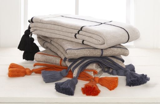 Surya Fleck Burnt Orange/Camel 50"x60" Throw Blanket-3