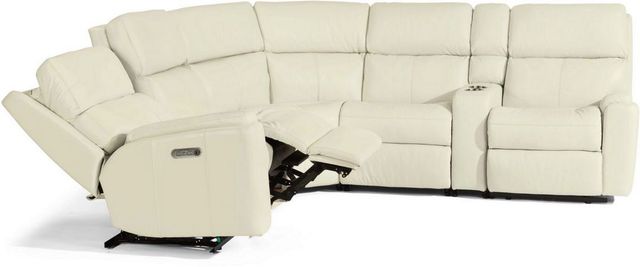 Flexsteel® Rio White Power Reclining Sectional-0