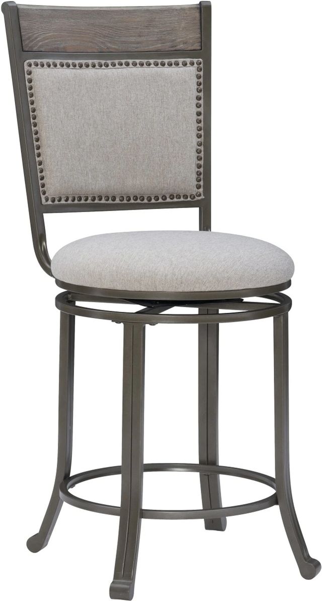 Powell® Franklin Gray/Pewter Counter Stool-0