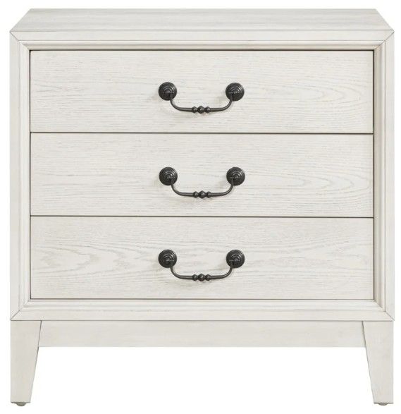 Flexsteel® Arlington Rustic White 3-Drawer Nightstand-2