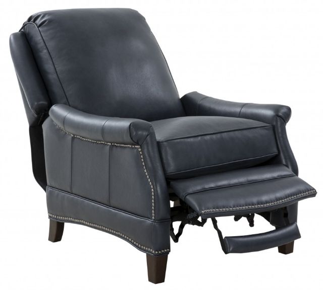 BarcaLounger® Ashebrooke Barone Navy Blue Leather Manual Recliner-1
