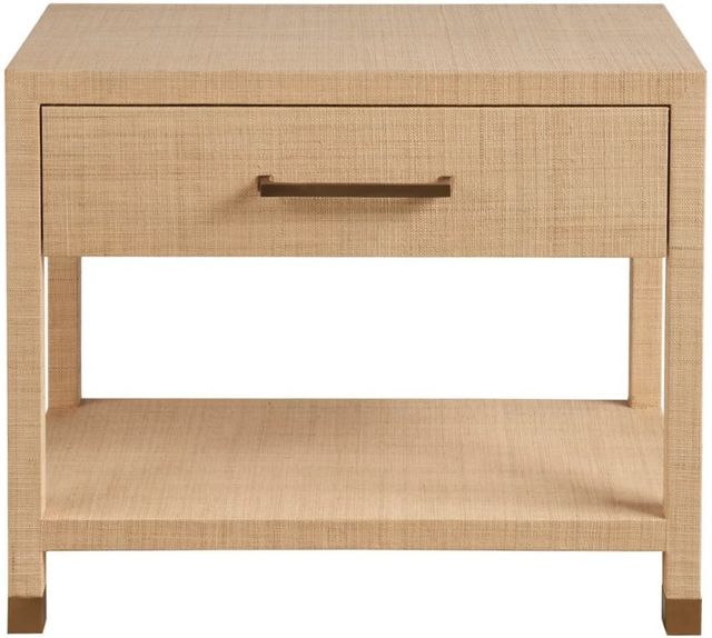 Universal Explore Home™ New Modern Leah Gold/Raffia Nightstand-2