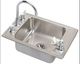 Elkay Lustertone® Classic Lustrous Satin Stainless Steel 31" x 19.5" x 5" 4-Hole Single Bowl Drop-in Classroom ADA Sink-1