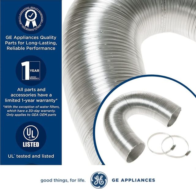 GE® 8' Flexible Metal Transitions Duct -1