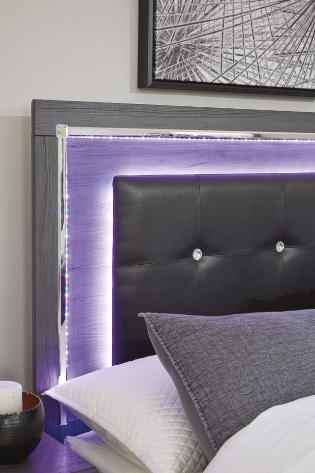 Signature Design by Ashley® Lodanna Gray Youth Full Upholstered Panel Bed-3