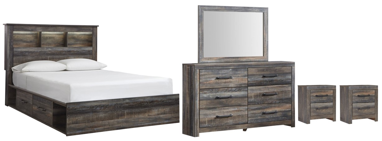 Drystan 5 Piece Queen Storage Bedroom - Multi