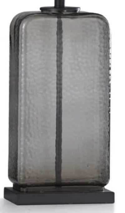 Stylecraft Charles Smoke Black/White Table Lamp-2