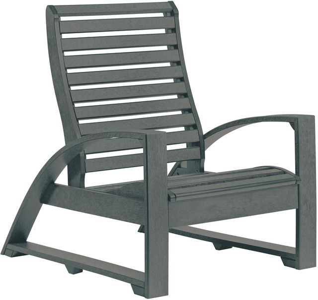 C R Plastics St. Tropez Slate Grey Lounge Chair-0