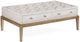 Bassett Mirror Perrine White Cocktail Table with Antique Gold Base-0