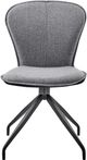 Armen Living Petrie 2-Piece Black/Gray Dining Side Chair Set-3