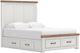 Benchcraft® Savonport 4-Piece Brown/White Queen Panel Storage Bedroom Set-2