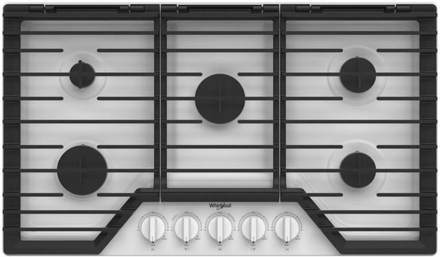 Whirlpool® 36" White Gas Cooktop-0