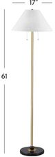 Bassett Mirror Lenor Black/Brass Floor Lamp-3