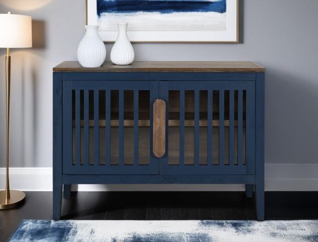 International Furniture Direct Autumn Brown/Dark Blue Console-1